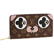 Портфейл Louis Vuitton Monogram Canvas Zippy с цип и очарователно куче