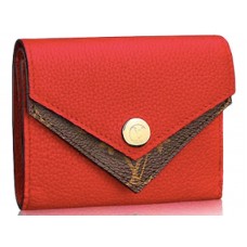 Компактен портфейл Louis Vuitton Monogram Taurillon от кожа с двоен V-образен профил Rubis m64419