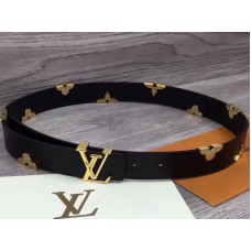 Колан Louis Vuitton Iconic с метални цветя инициали m9310