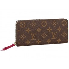 Портфейл Louis Vuitton Monogram Canvas Clemence, цвят фуксия, m60742