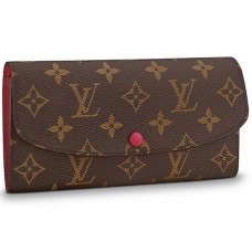 Портфейл Louis Vuitton Monogram Canvas Emilie, цвят фуксия, m60697