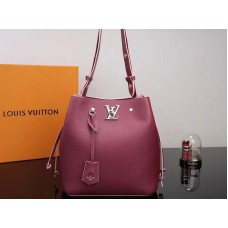 Чанта Louis Vuitton Lockme Bucket Prune Rose Poudre m54680
