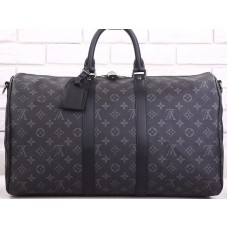 Чанта Louis Vuitton Monogram Eclipse Canvas Keepall Bandouliere 45 m40569
