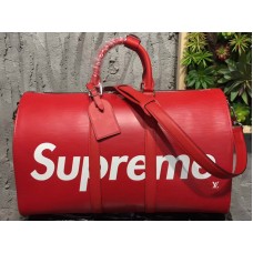 Чанта Louis Vuitton X Supreme Epi Leather Keepall Bandouliere 45 червена