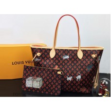 Louis Vuitton Трансформирана монограмна чанта Neverfull Mm Catogram m44441