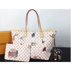 Louis Vuitton Трансформирана монограмна чанта Neverfull Mm Catogram m44459