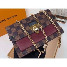 Портфейл Louis Vuitton Damier Canvas Ebene Vavin Chain Bordeaux n60222