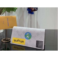 Портфейл Louis Vuitton Monogram Canvas Brazza бял m67822