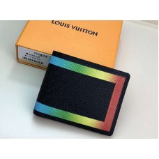Кожен портфейл Louis Vuitton Taiga с множество цветни елементи, черен, m30952