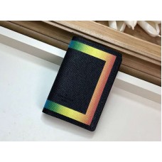 Кожена чанта Louis Vuitton Taiga с джоб, цветна тапицерия, черна, m55048