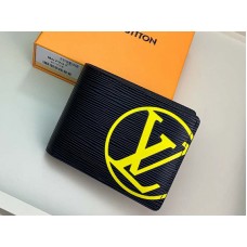Кожен портфейл Louis Vuitton Epi Multiple в черно и жълто m67907