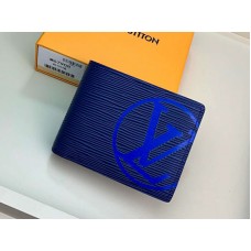 Кожен портфейл Louis Vuitton Epi Multiple в син цвят m67907