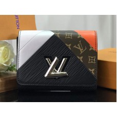 Компактен портфейл Louis Vuitton Epi Leather Twist, бежово-черен, m67799