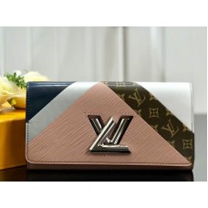 Кожен портфейл Louis Vuitton Epi Twist, бял, розов, m60996