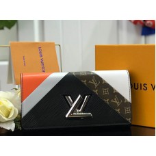 Кожен портфейл Louis Vuitton Epi Twist, цвят черен, тен, m60996