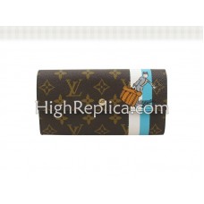 Портфейл Louis Vuitton Monogram Groom с джоб с цип в син цвят