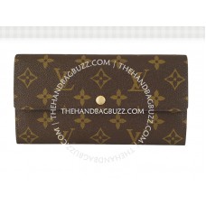 Портфейл Louis Vuitton Monogram Sarah с леопардово синьо и безкрайно