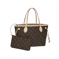 Чанта Louis Vuitton Monogram Neverfull PM Beige